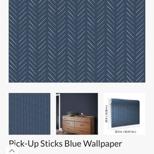 Magnolia home pick up sticks blue wallpaper